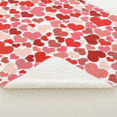 Couverture Sherpa Motif Des Coeurs, Coeurs Rouges, Amour (3/4)
