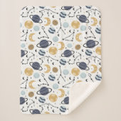Couverture Sherpa Motif des Constellations du Zodiaque Céleste (Devant)