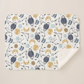 Couverture Sherpa Motif des Constellations du Zodiaque Céleste (Devant (Horizontal))