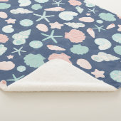 Couverture Sherpa motif des coquillages (3/4)