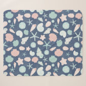 Couverture Sherpa motif des coquillages (Devant (Horizontal))