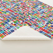 Couverture Sherpa Motif des drapeaux de la nation de tous les pays d (3/4)