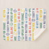 Couverture Sherpa Motif des expressions inspirantes (Devant (Horizontal))