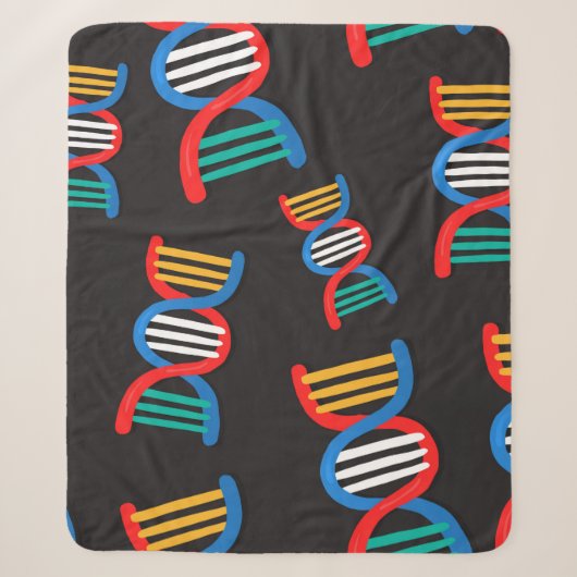 Couverture Sherpa motif des fils d'adn (Devant)