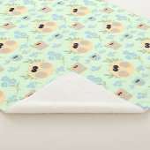 Couverture Sherpa motif des hiboux (3/4)