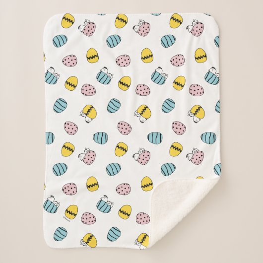 Couverture Sherpa Motif des oeufs de Pâques Snoopy (Devant)