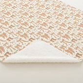 Couverture Sherpa Motif des vaches et des coeurs en terre cuite (3/4)