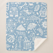 Couverture Sherpa Motif d'été (Devant)