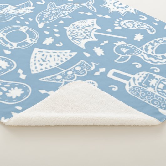 Couverture Sherpa Motif d'été (3/4)