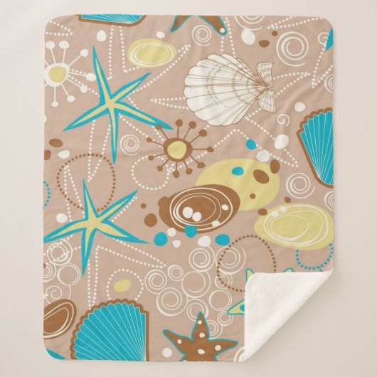 Couverture Sherpa Motif d'été (Devant)