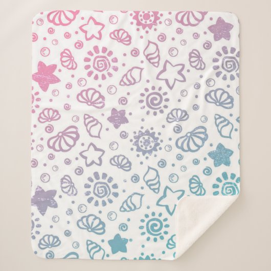 Couverture Sherpa Motif d'été (Devant)