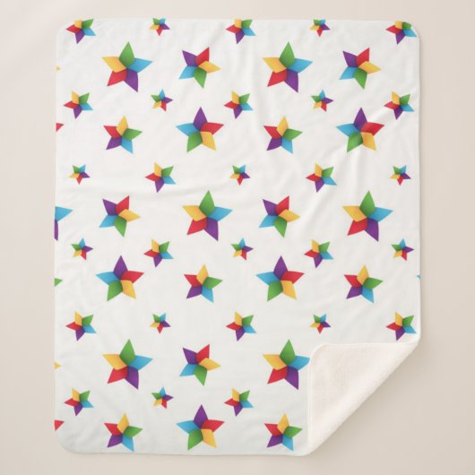 Couverture Sherpa Motif d'étoiles (Devant)