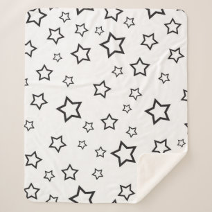 Couverture Sherpa Motif d'étoiles