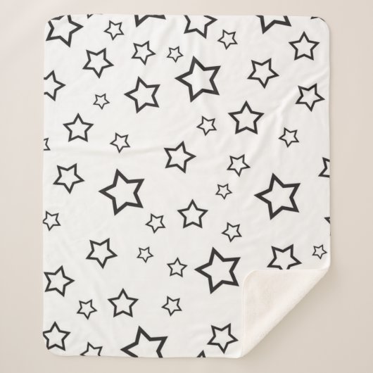 Couverture Sherpa Motif d'étoiles (Devant)