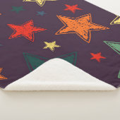 Couverture Sherpa Motif d'étoiles (3/4)