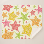 Couverture Sherpa Motif d'étoiles (Devant (Horizontal))