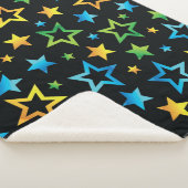 Couverture Sherpa Motif d'étoiles (3/4)