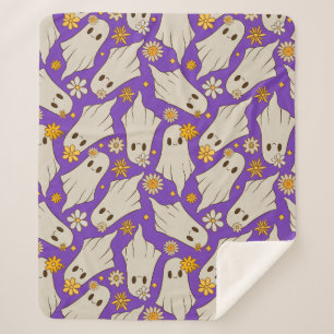 Couverture Sherpa Motif d'Halloween Ghosts