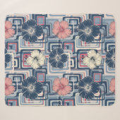 Couverture Sherpa Motif d'Hibiscus Tropical Côtier (10) (Devant (Horizontal))
