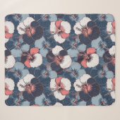 Couverture Sherpa Motif d'Hibiscus Tropical Côtier (14) (Devant (Horizontal))