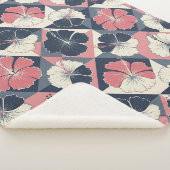 Couverture Sherpa Motif d'Hibiscus Tropical Côtier (3) (3/4)