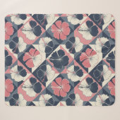 Couverture Sherpa Motif d'Hibiscus Tropical Côtier (3) (Devant (Horizontal))
