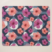 Couverture Sherpa Motif d'Hibiscus Tropical Côtier (8) (Devant (Horizontal))