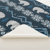 Couverture Sherpa Motif d'hiver nue aux ours polaires (3/4)