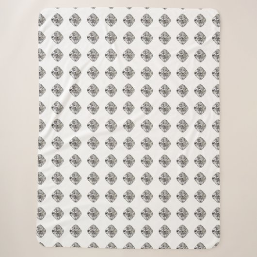 Couverture Sherpa Motif diamant (Devant)