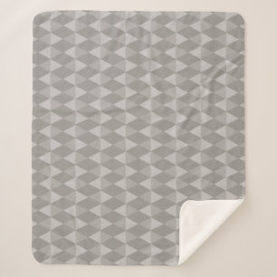 Couverture Sherpa Motif Diamant Gris