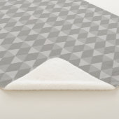 Couverture Sherpa Motif Diamant Gris (3/4)