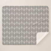 Couverture Sherpa Motif Diamant Gris (Devant (Horizontal))