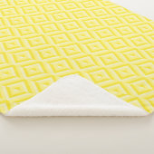 Couverture Sherpa Motif diamant jaune à trois tons (3/4)