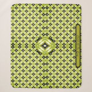 Couverture Sherpa Motif diamant noir, vert et blanc