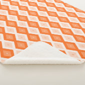 Couverture Sherpa Motif diamant orange (3/4)