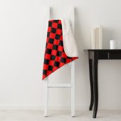 Couverture Sherpa Motif diamant Red Black Checker (En situation)