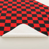 Couverture Sherpa Motif diamant Red Black Checker (3/4)