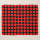 Couverture Sherpa Motif diamant Red Black Checker (Devant (Horizontal))