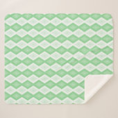 Couverture Sherpa Motif diamant vert pomme (Devant (Horizontal))