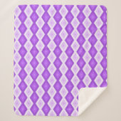 Couverture Sherpa Motif diamant violet clair (Devant)