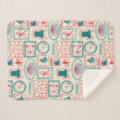 Couverture Sherpa Motif d'icône Elf Holiday (Devant (Horizontal))