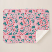 Couverture Sherpa Motif d'icône encadrée Elf Holiday (Devant (Horizontal))