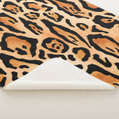 Couverture Sherpa Motif d'impression de cheetah aquarelle (3/4)
