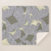 Couverture Sherpa Motif d'océan de pastenague de Cownose (Devant (Horizontal))