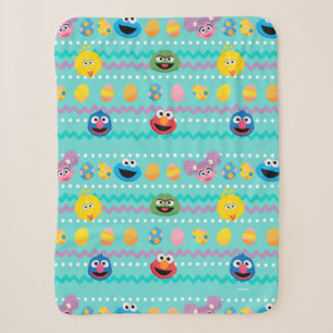 Couverture Sherpa Motif d'oeufs de Pâques de la rue Sesame