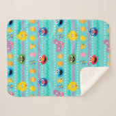 Couverture Sherpa Motif d'oeufs de Pâques de la rue Sesame (Devant (Horizontal))