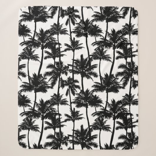 Couverture Sherpa Motif d'ombre Palm Tree (Devant)