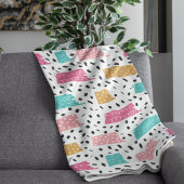 Couverture Sherpa Motif Doodle Abstrait