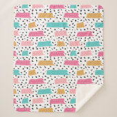 Couverture Sherpa Motif Doodle Abstrait (Devant)