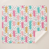 Couverture Sherpa Motif Doodle Abstrait (Devant (Horizontal))